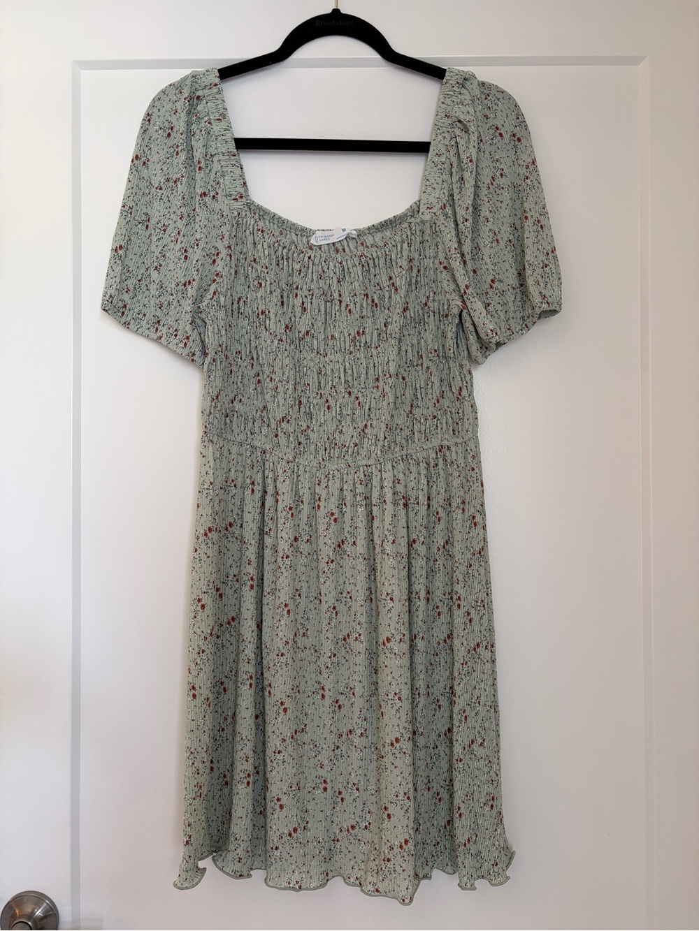 Primark Sage Green Floral Smocked Midi Sundress